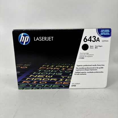 New HP 643A Q5950A Black Toner Cartridge