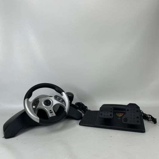 Mad Catz MC2 Racing Wheel and Pedals Original Xbox OG Steering Shifter 