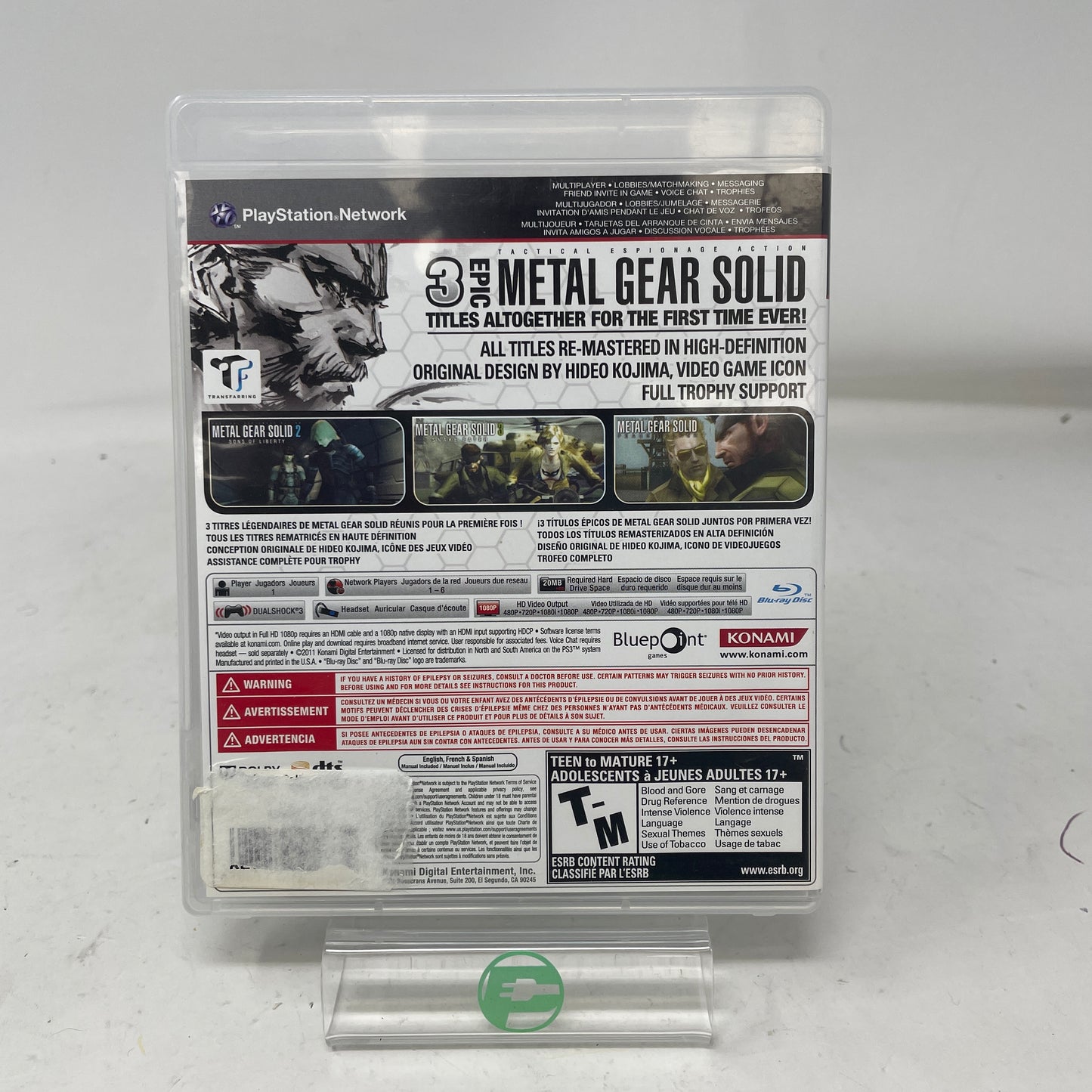 Metal Gear Solid HD Collection (Sony PlayStation 3 PS3, 2011)