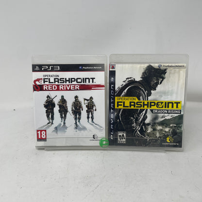 Lot 2 Sony PS3 Games Operation Flashpoint Dragon Rising & Red River CIB