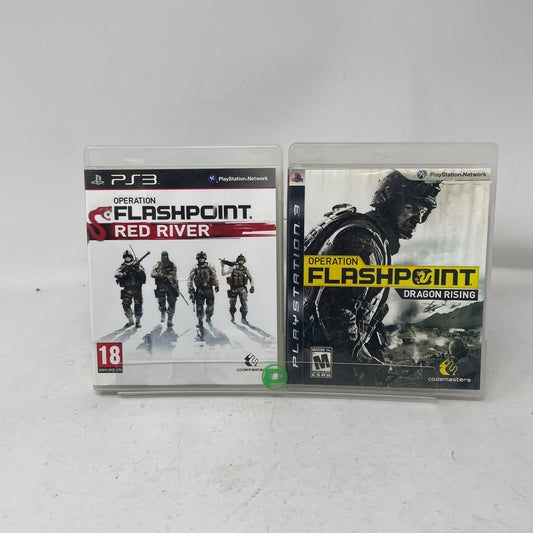 Lot 2 Sony PS3 Games Operation Flashpoint Dragon Rising & Red River CIB