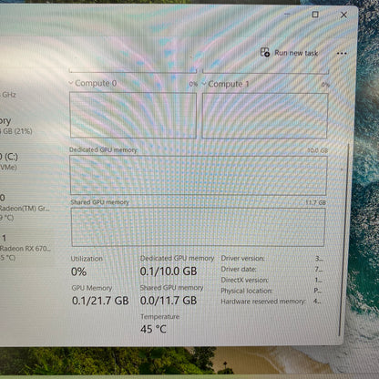 MSI Delta 15 15.6" Ryzen 7 5800H 3.2GHz 24GB RAM 1TB SSD AMD Radeon RX 6700M