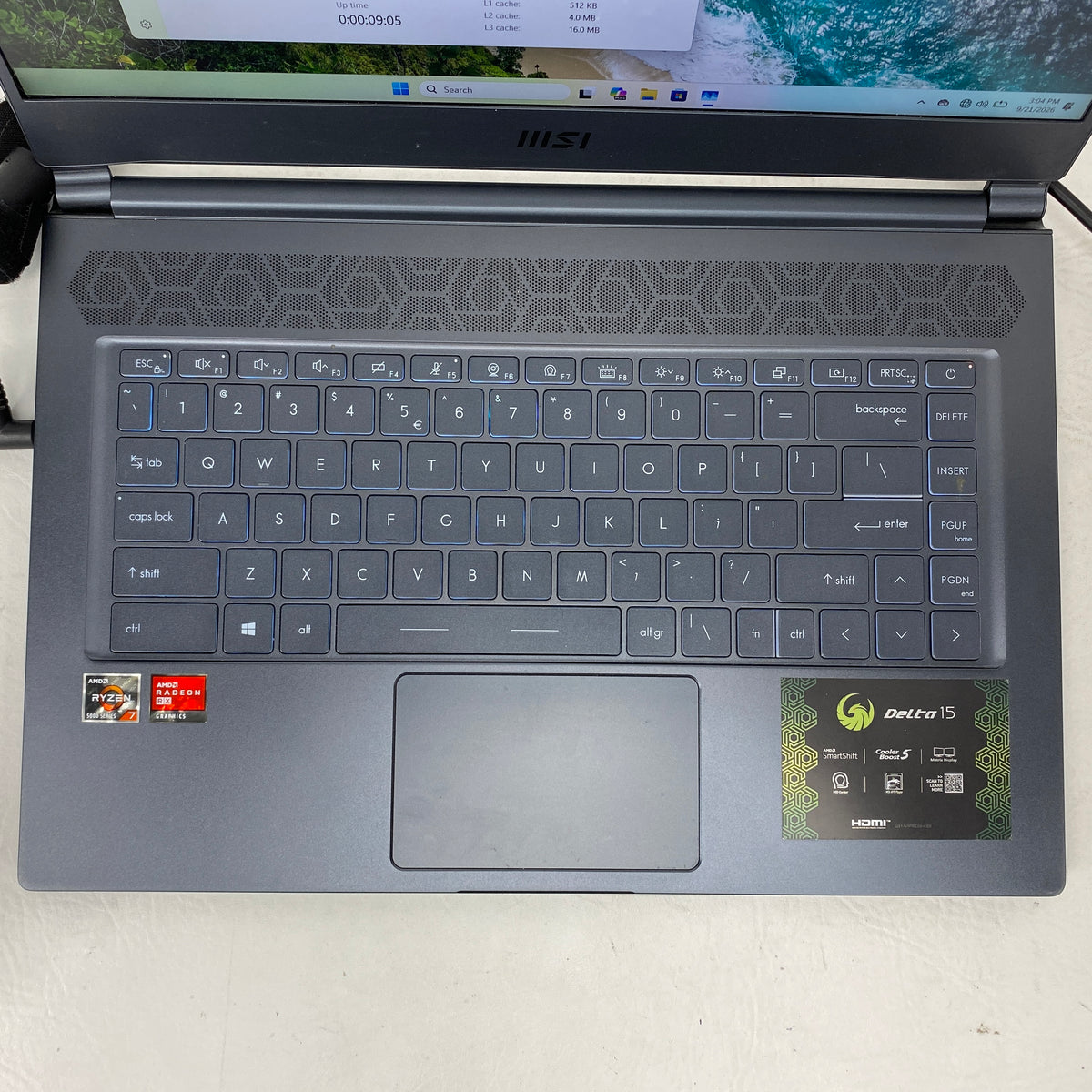 MSI Delta 15 15.6" Ryzen 7 5800H 3.2GHz 24GB RAM 1TB SSD AMD Radeon RX 6700M