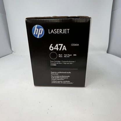 New HP Lasejet 647A Black Toner Cartridge CE260A