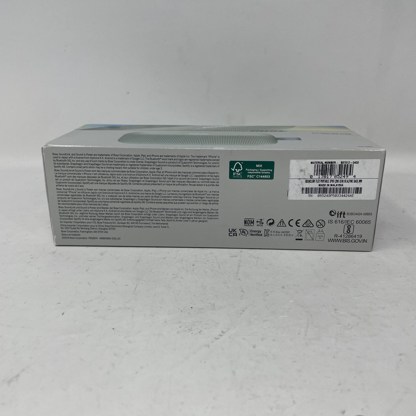 NEW Bose SoundLink Flex 2nd Gen Portable Bluetooth Speaker Alpine Sage 887612