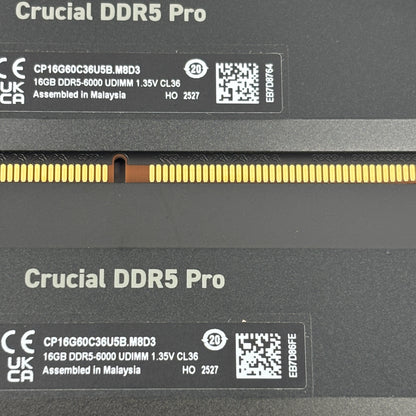 Crucial Micron Pro 32GB (2x16GB) RAM DDR5 6000MHz CP16G60C36U5B.M8D3