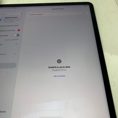 WiFi Only Apple iPad Pro 12.9" 6th Gen 256GB Space Gray MP603LL/A
