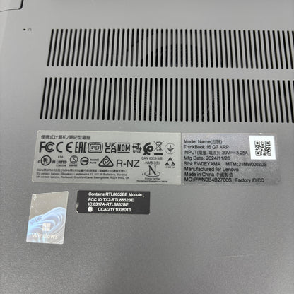 Lenovo Thinkbook 16 Gen 7 ARP 21MW0002US 16" Ryzen 5 7535HS 3.3GHz 16GB RAM 512GB SSD