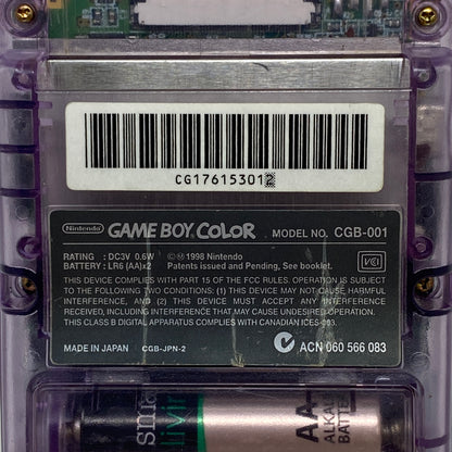 Nintendo Game Boy Color Handheld Game Console Only CGB-001 Atomic Purple