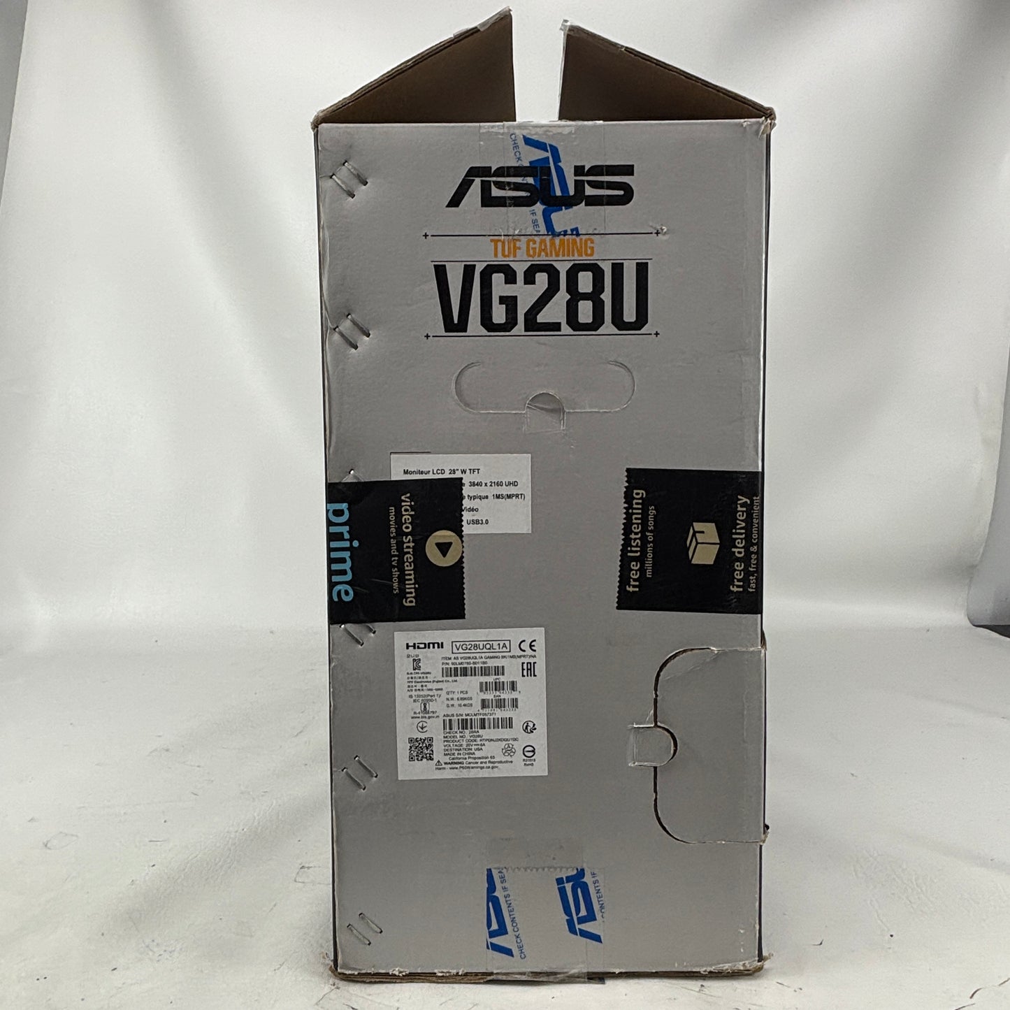 New ASUS 28" VG28UQL1A 4K UHD LCD IPS Flat Gaming Monitor