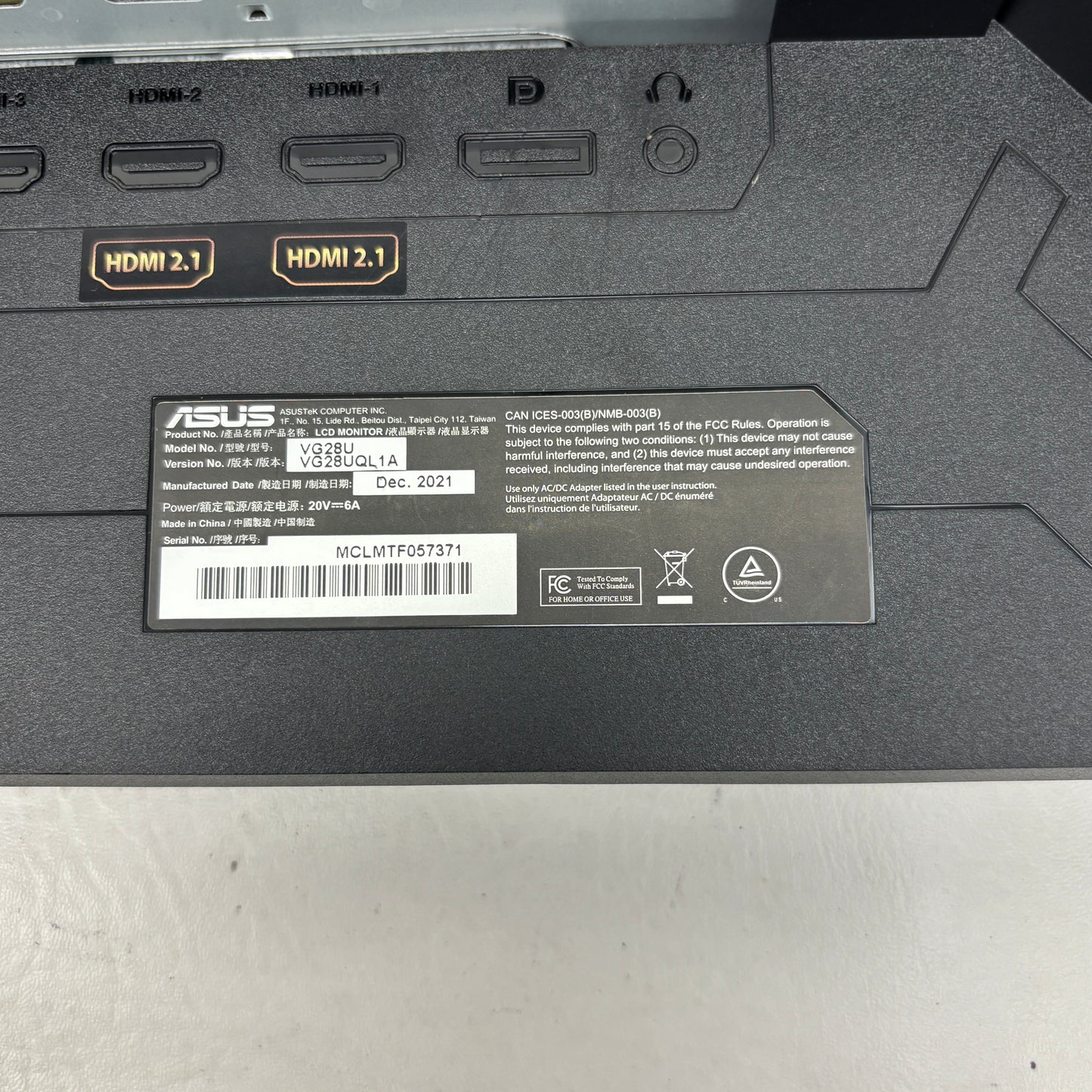 New ASUS 28" VG28UQL1A 4K UHD LCD IPS Flat Gaming Monitor