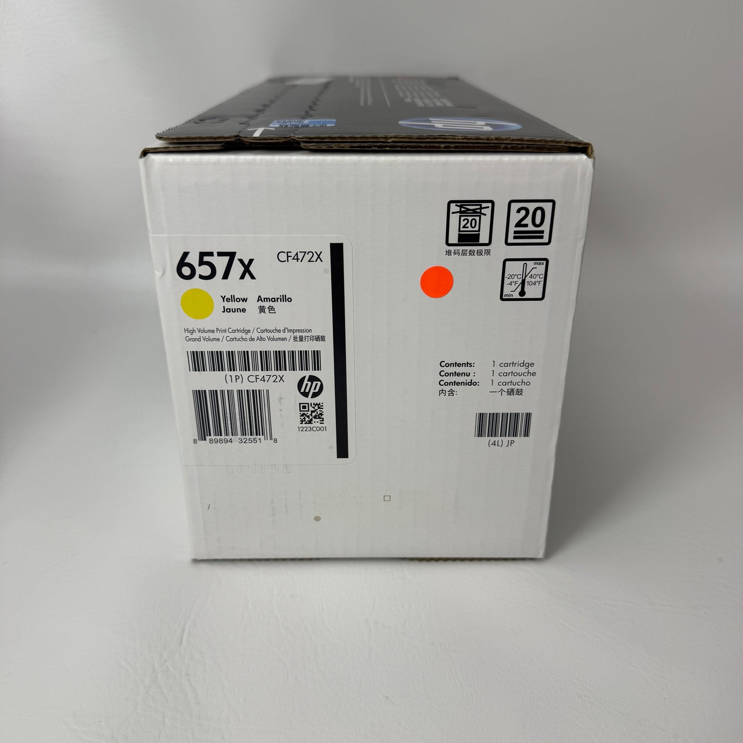 New HP 657x Yellow Original High Capacity Toner Cartridge CF472X
