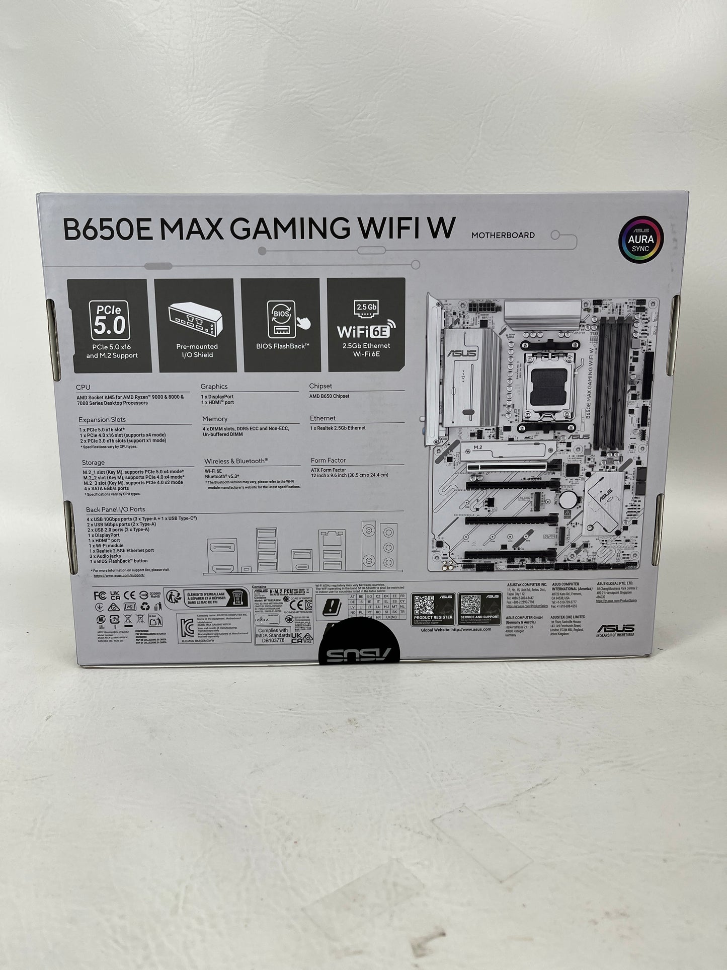 New Asus B650E MAX GAMING WIFI W AM5 ATX AMD DDR5 Motherboard