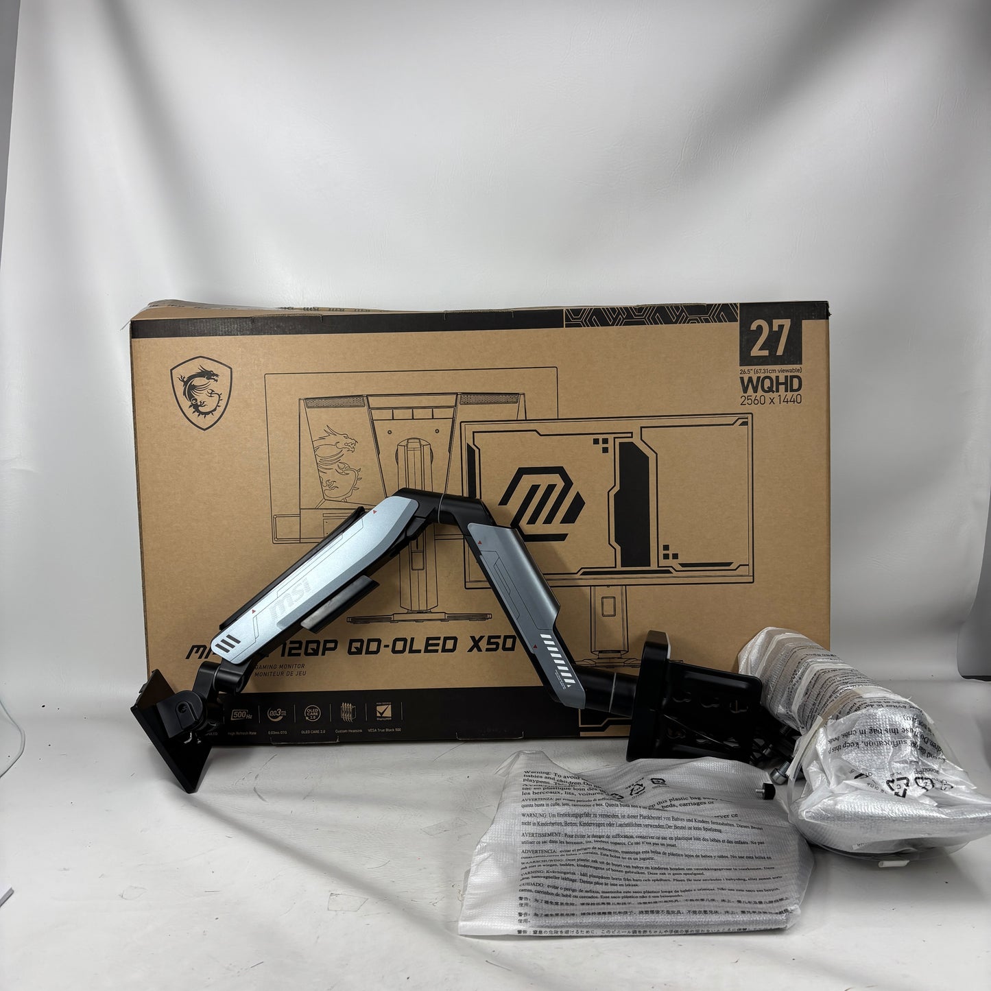 MSI MAG 272QP QD-OLED X50 27" 500Hz 0.03ms QHD Gaming Monitor HDMI DP USB Black