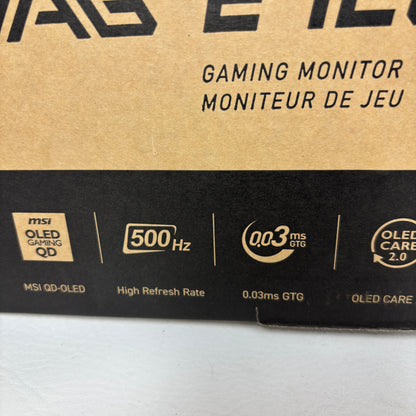 MSI MAG 272QP QD-OLED X50 27" 500Hz 0.03ms QHD Gaming Monitor HDMI DP USB Black