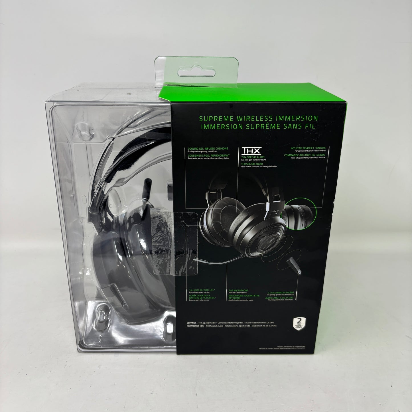 New Razer NARI ESSENTIAL Over Ear Gaming Headset Black RZ04-0269