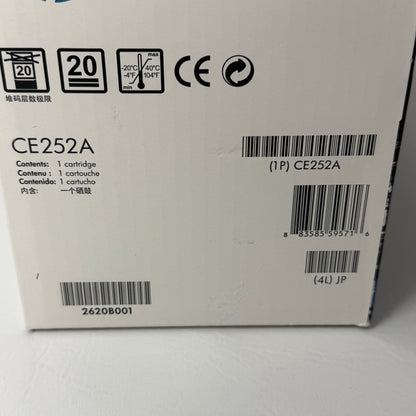 New HP LaserJet 504A Yellow Print Cartridge w/ ColorSphere Toner CE252A