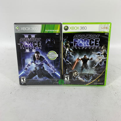 Lot of 2 Microsoft Xbox 360 Games Star Wars The Force Unleashed 1 & II TFU