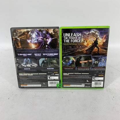 Lot of 2 Microsoft Xbox 360 Games Star Wars The Force Unleashed 1 & II TFU
