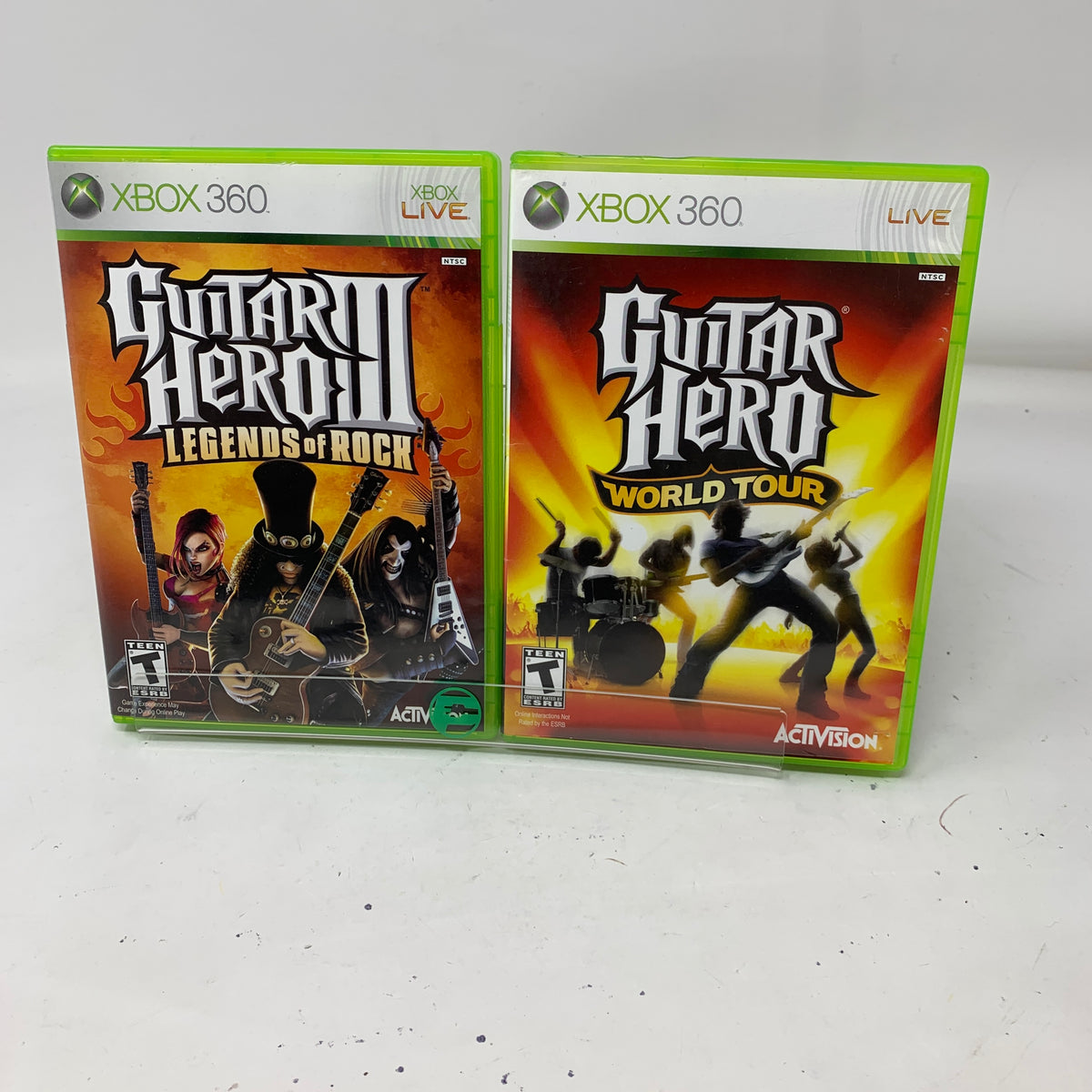Lot of 2 Microsoft Xbox 360 Games Guitar Hero 3 III & World Tour