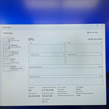 PNY NVIDIA RTX A4000 16GB GDDR6 Graphics Card PG190