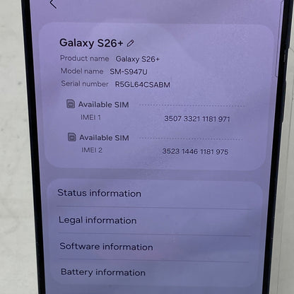 Verizon Samsung Galaxy S25 12GB RAM 256GB SM-S731U Black
