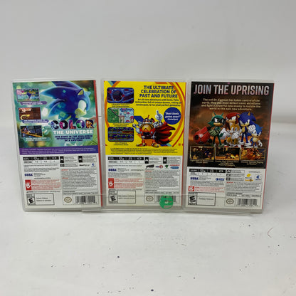 Lot of 3 Sonic Sega Nintendo Switch Games Mania Forces Colors Ultimate