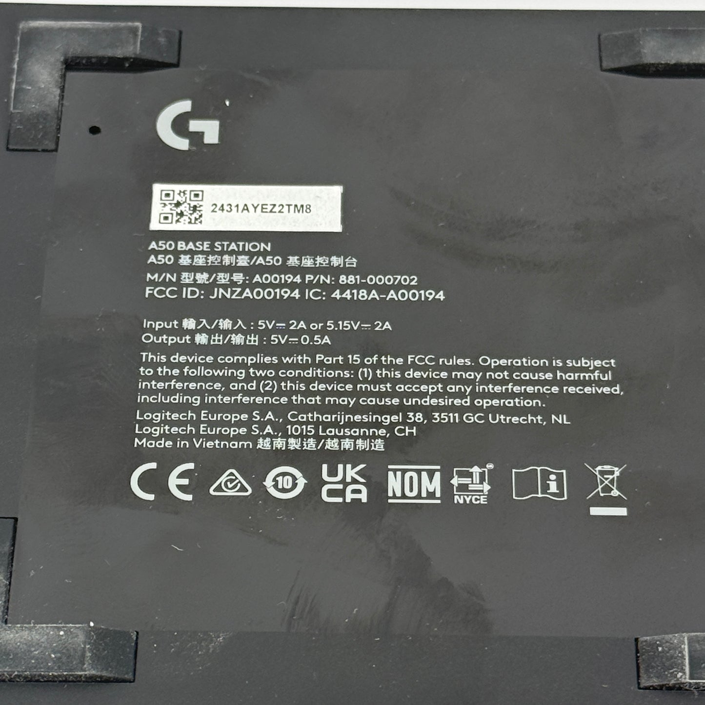 Astro Gaming A50 Wireless Headset + Base Station Gen 4