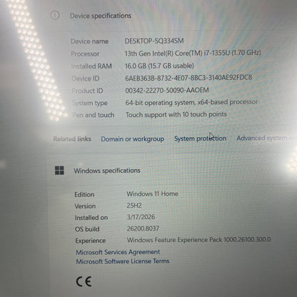 Dell Inspiron 3530 15.6" i7-1355U 1.7GHz 16GB RAM 512GB SSD