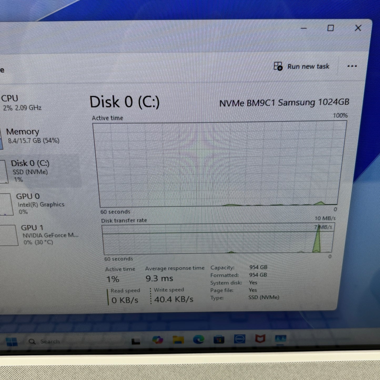 Dell W28C 27" Core 7 150U 1.80GHz 16GB RAM 1TB SSD NVIDIA Geforce MX570 A