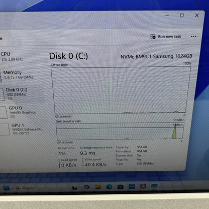 Dell W28C 27" Core 7 150U 1.80GHz 16GB RAM 1TB SSD NVIDIA Geforce MX570 A