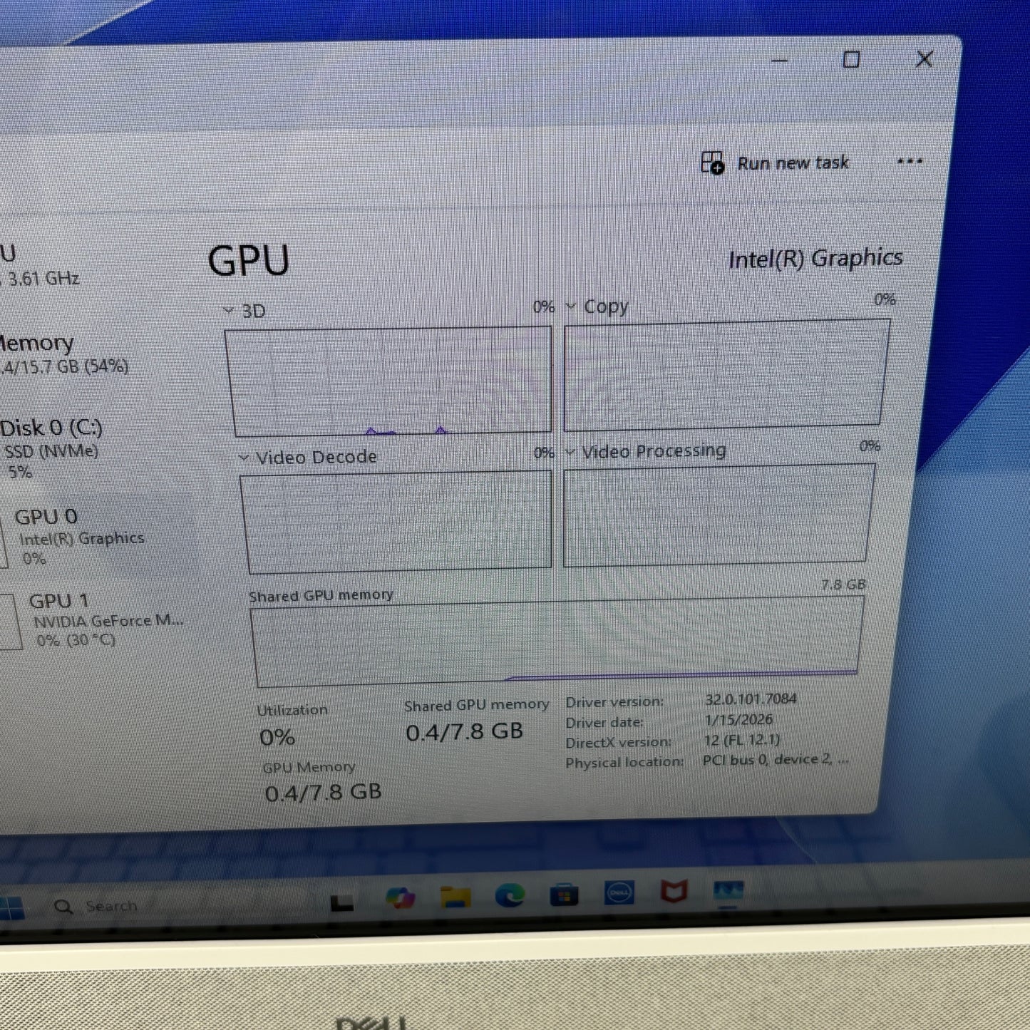 Dell W28C 27" Core 7 150U 1.80GHz 16GB RAM 1TB SSD NVIDIA Geforce MX570 A