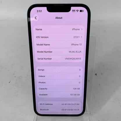 T-Mobile Apple iPhone 13 128GB Midnight MLML3LL/A