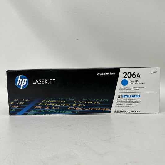 New HP LaserJet 206A Cyan Toner Cartridge W2111A