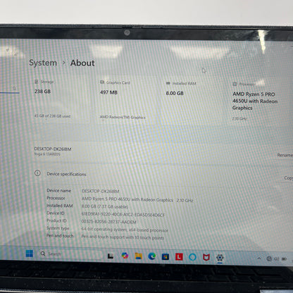 Lenovo Yoga 6 2-in-1 13ARE05 13.3" Ryzen 5 Pro 4650U 2.1GHz 8GB RAM 256GB SSD