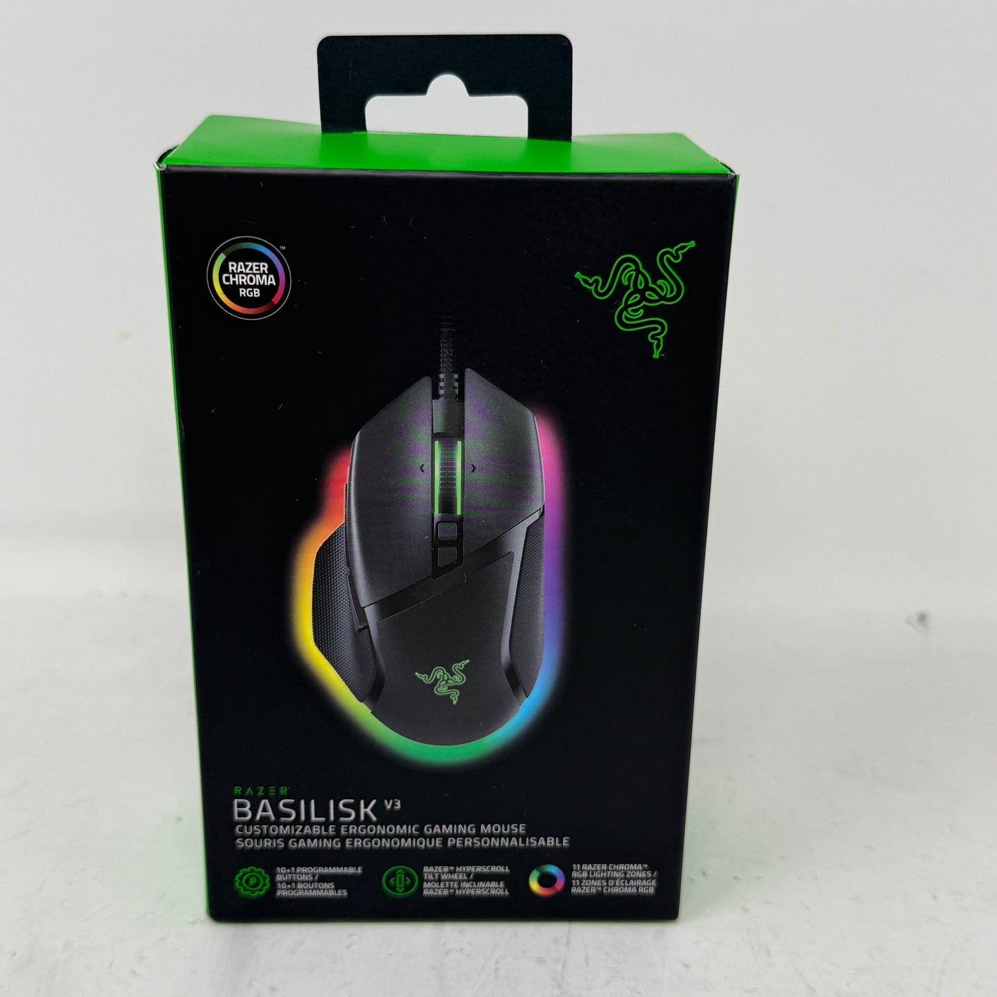New Razer Basilisk V3 RZ01-04000100-R3U1 Wired Mouse Black