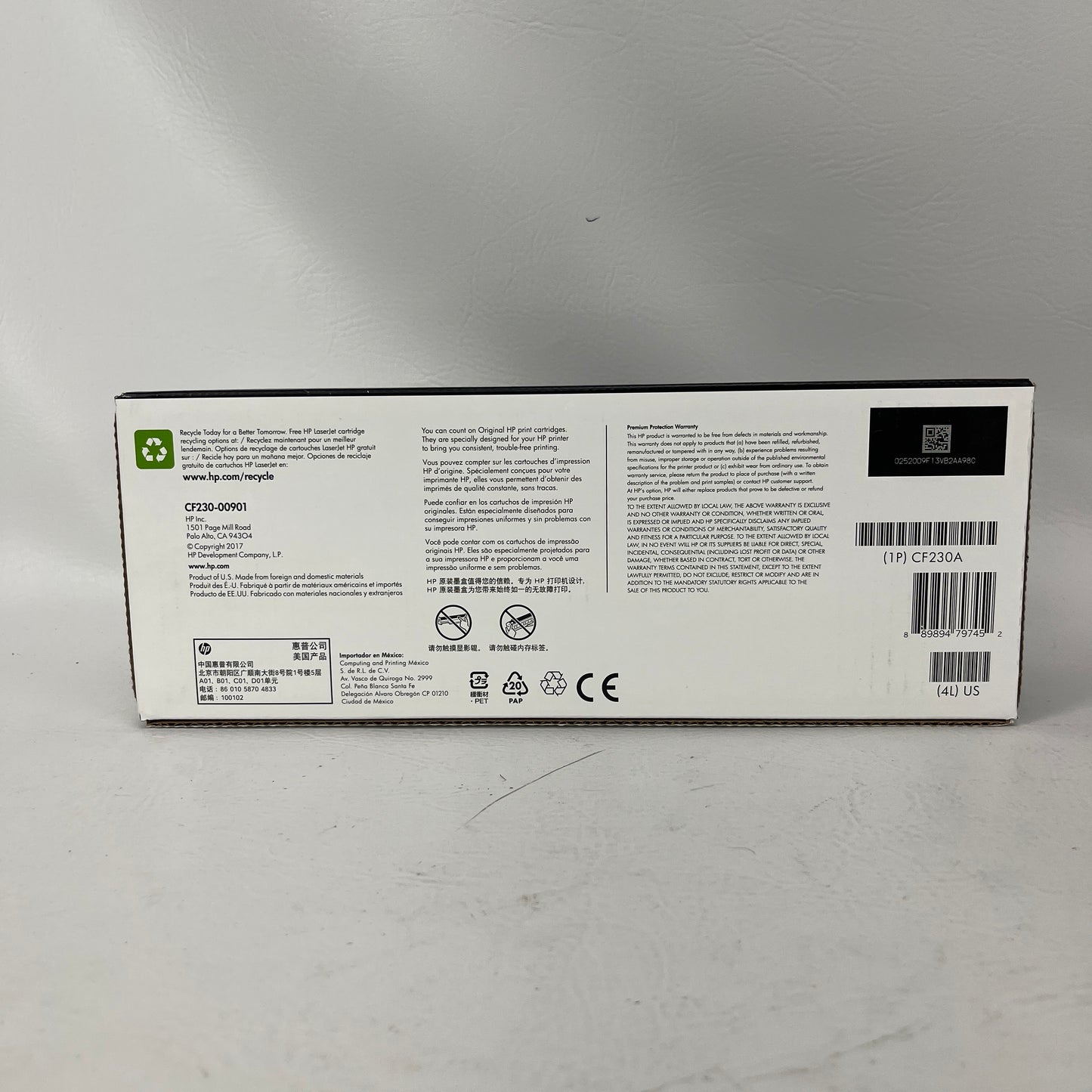 New HP LaserJet 30A Black Toner Cartridges CF230A