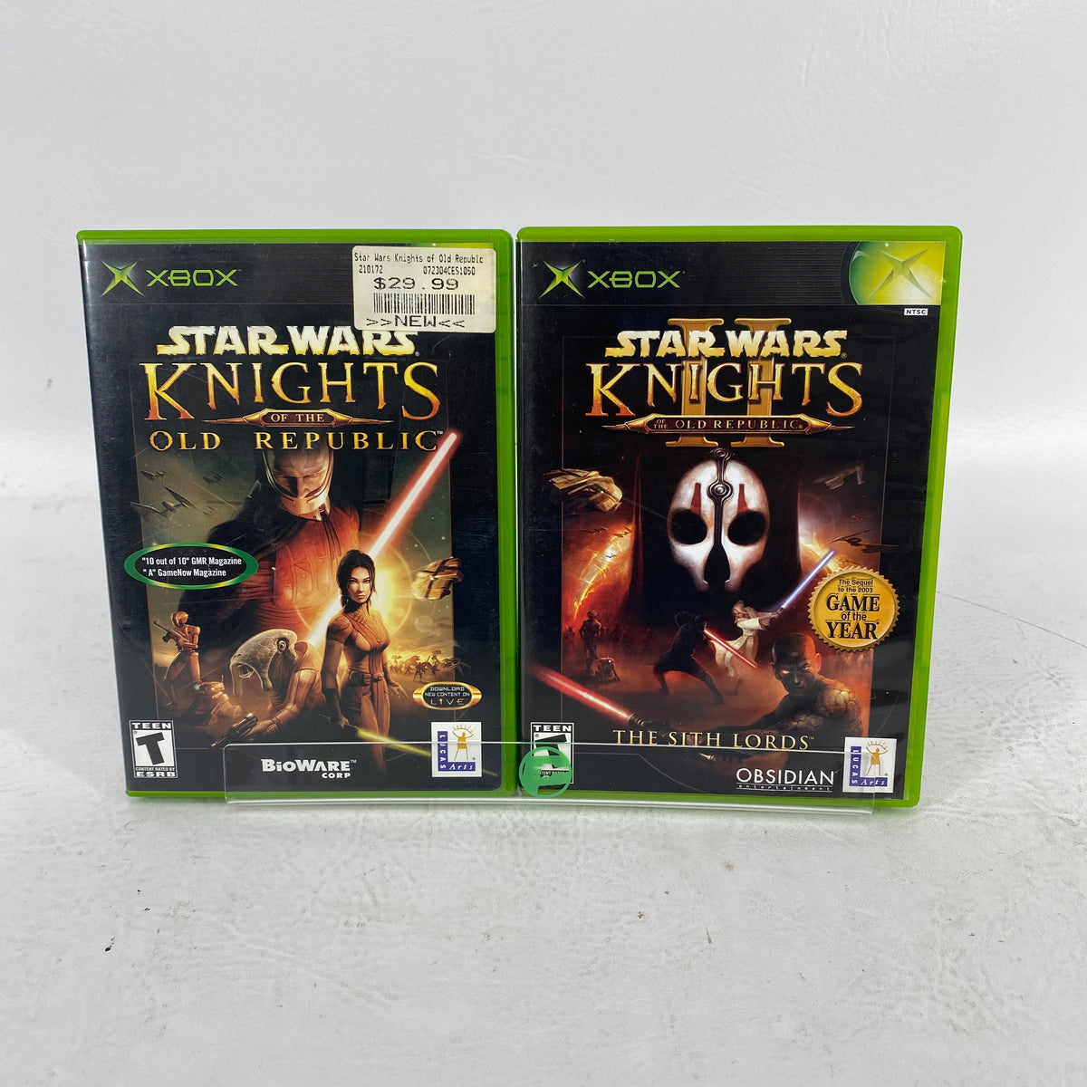 Lot of 2 Star Wars Knights of the Old Republic I & II II Xbox