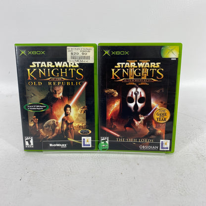 Lot of 2 Star Wars Knights of the Old Republic I & II II Xbox