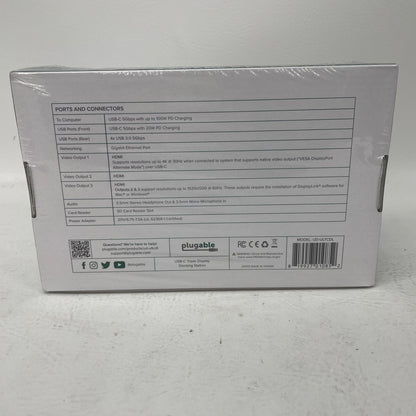 New Plugable UD-ULTCDL USB-C Triple HDMI Monitor Docking Station 100W Charging