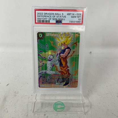 2022 Dragon Ball Super BT14-029 Son Goku Difference of Status Foil PSA 10