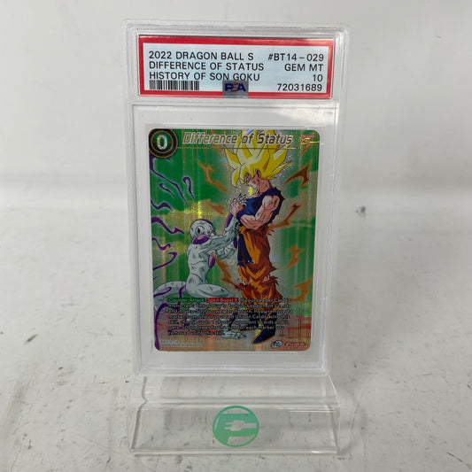 2022 Dragon Ball Super BT14-029 Son Goku Difference of Status Foil PSA 10