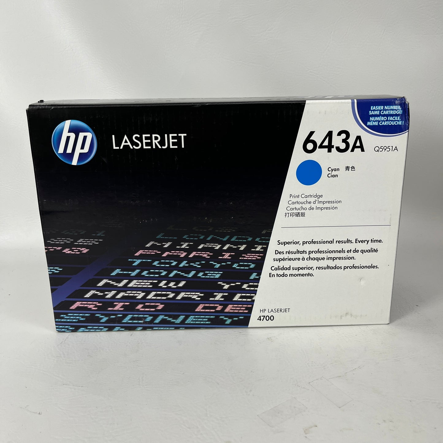 Set of  3 New HP Laserjet 643A Yellow/Cyan/Magenta Toner Cartridge Q5951A/Q5953A/Q5952A