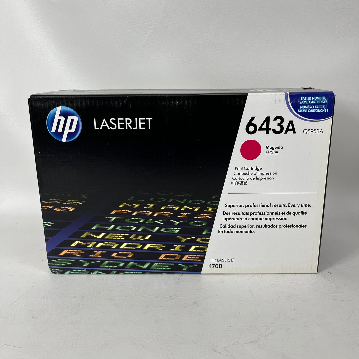 Set of  3 New HP Laserjet 643A Yellow/Cyan/Magenta Toner Cartridge Q5951A/Q5953A/Q5952A