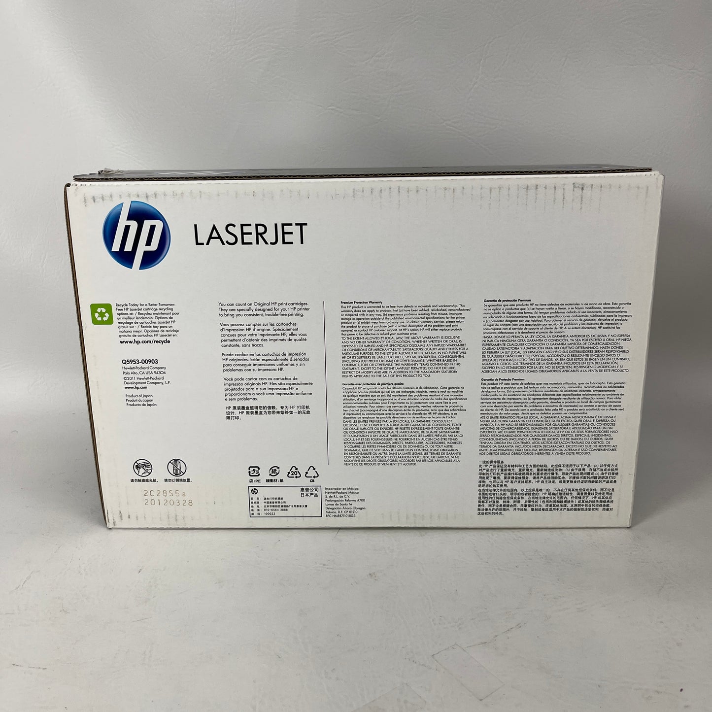 Set of  3 New HP Laserjet 643A Yellow/Cyan/Magenta Toner Cartridge Q5951A/Q5953A/Q5952A