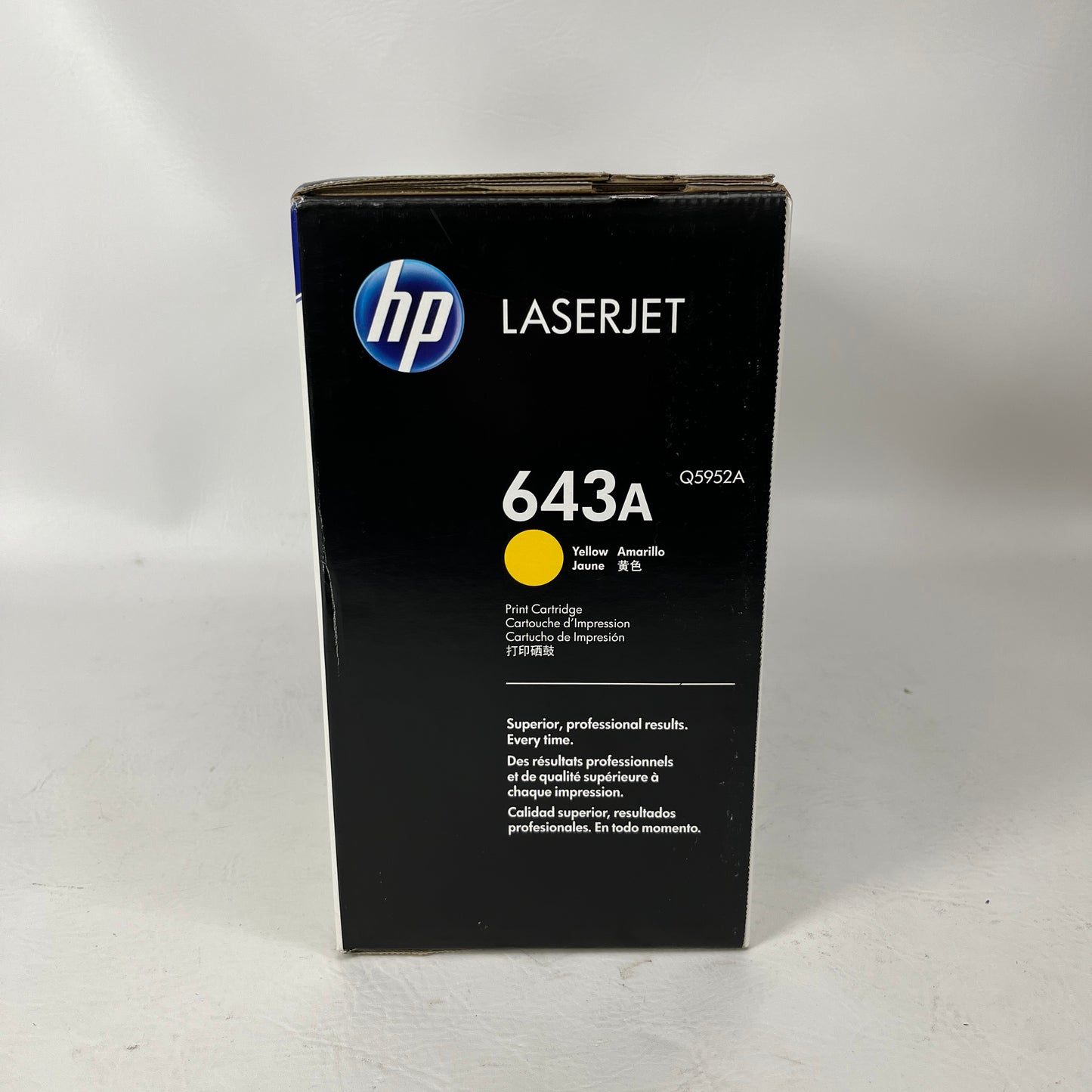 New HP 643A Yellow Original LaserJet Toner Cartridge 10,000 Pages Q5952A
