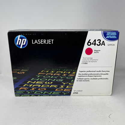 New HP Colour LaserJet 643A Magenta Original Toner Cartridge Q5953A