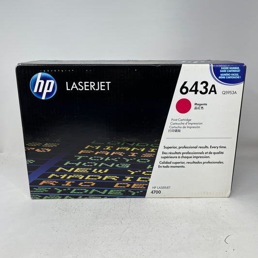 New HP Colour LaserJet 643A Magenta Original Toner Cartridge Q5953A