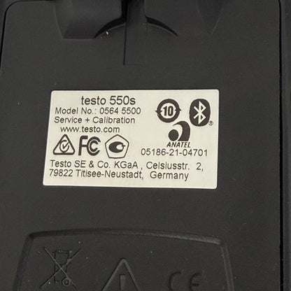 Testo 550S Refrig Test Kit Smart Digital Manifold 0564 5500