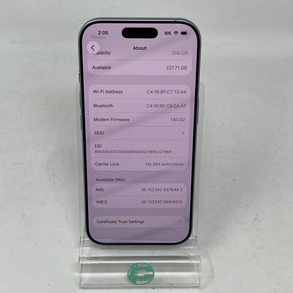 Factory Unlocked Apple iPhone 17 256GB Lavender MG494LL/A